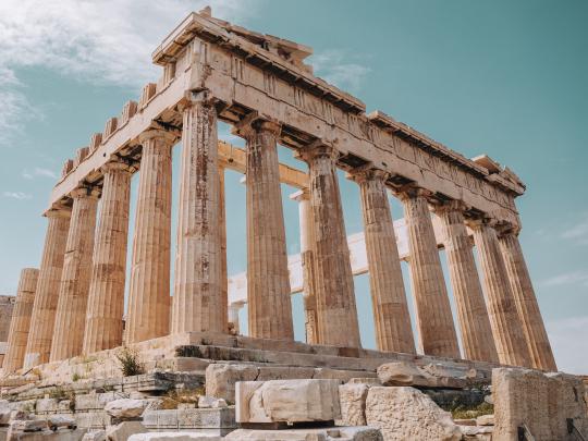 Akropolis von Athen, Wahrzeichen bei Hotel Metropolis (großes Bild)